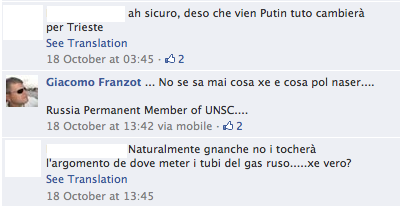 Franzot ricorda, sognante, che la Russia è membro permanente del consiglio di sicurezza dell'ONU