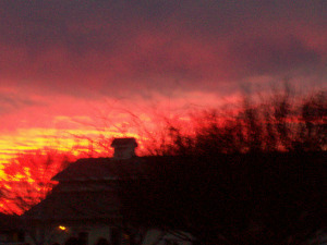Blood red sunset 2014-01-07