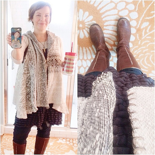 A rare snow day in Portland today. I've got on a million layers and the bundling feels comforting. #thewearyourjoyproject