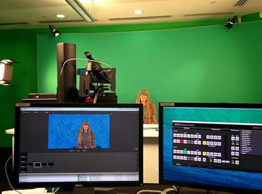 In the hot seat in the video production studio