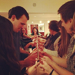 Group building at Kairos Leadership weekend #collegeministry
