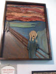 The Scream made from pieces of wood