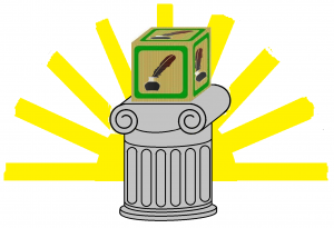 Writers block on a pedestal