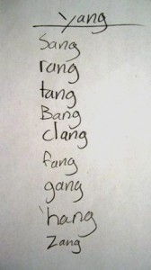 Danielle List of Words