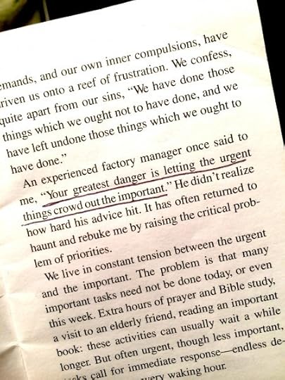 Tyranny of Urgent Book Inside Underlined