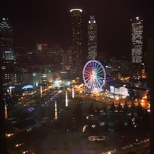 Hello Atlanta. #viewfromhere #longtravelday #pooped #ithinkitisaferriswheel