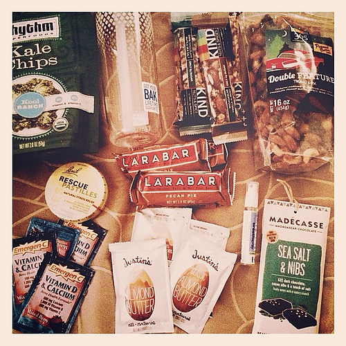 Reason #762 that I love my husband. He made me a survival pack for the Atlanta gift show. Last year was the only year in six Januaries that I did not get VERY sick. Determined to make it another low stress year at the show! It's gonna be a great kick off