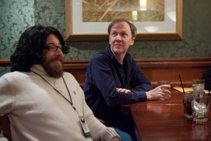 Howard Andrew Jones and Saladin Ahmed at ConFusion 2014. Photo by Al Bogdan.