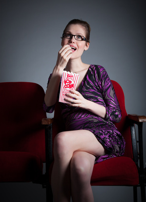 woman at movies