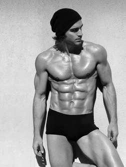 Shirtless male model ripped