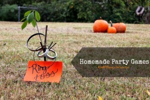 homemade birthday party games, decorations and favors