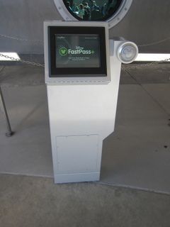 New FP+ kiosks are being moved into place.