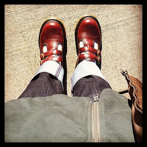 I walked into a Dr Marten shoe store for the first time in probably 20 years and was shocked to see the same exact pair of shoes I wore all through high school. The design and color are the same! I fell in love with them all over again and brought them ho