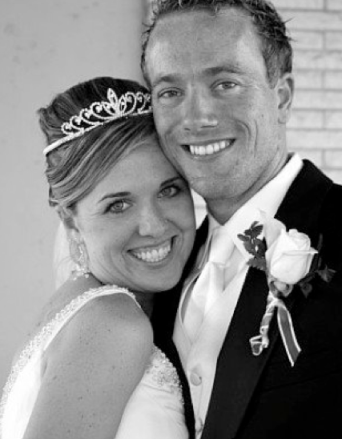 Cameron and me on our wedding day.