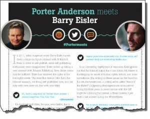 Barry Eisler #PorterMeets 10 January 2014 torn The Bookseller