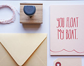 You Float My Boat Valentine's Card, Valentine - dodelinedesign