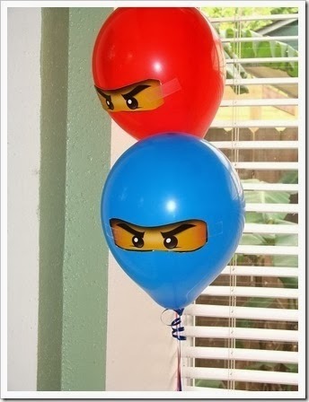 Lego Ninjago balloon party ideas.