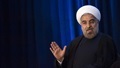 Iranian President Hassan Rouhani speaking at an event in New York City