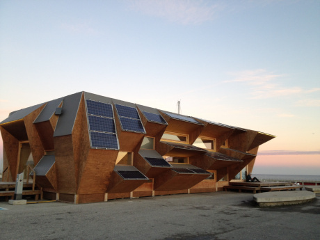 An interesting building in Barcelona's seafront