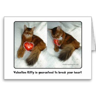 Valentine Kitty Heartbreaker Card