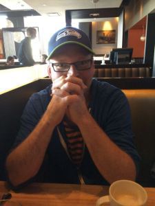 Mark Savela plays the waiting game. Also the lunch game.