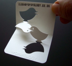 A pop-up business card.
