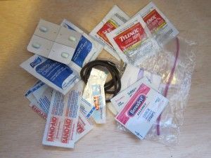 Toss a small emergency kit into your daypack made with items specific your family's needs.