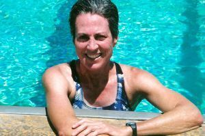 Mariah in the pool, post-swim