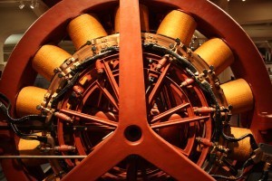 Photo of mechanical wheel, taken at the Henry Ford Museum in Detroit.