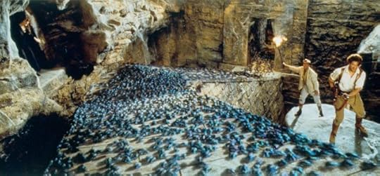 My husband was sitting with me when this scene with the beetles came on, and unfortunately for him, it launched me right into a story about this terrifying episode my family once had with an enormous black beetle that burrowed its way into our house. I'll tell you about it later. 