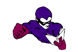 Yes, I can read and fight crime at the same time, thanks for checking. Image by Thibault fr