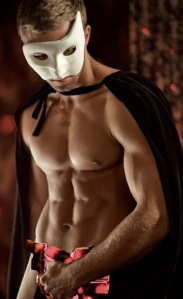 Shirtless Cape, sexy merkin man, Fancy Merkin, Curler Merkin, Phantom of the Merkin, Merkin of the Opera