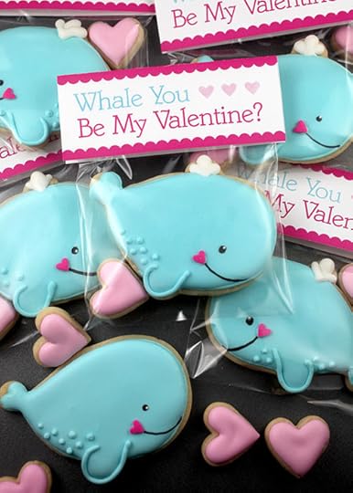 Whale Cookie Valentine Treats