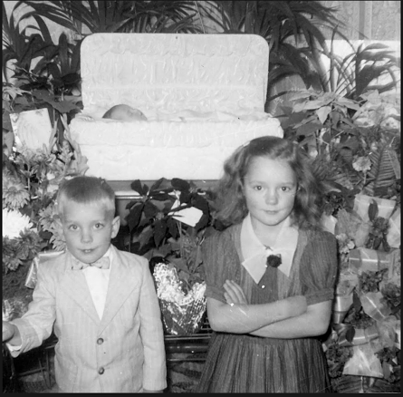 Shirley Showalter as a child and coffin