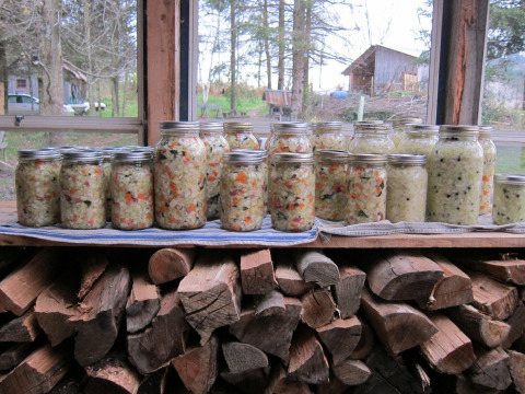 Firewood and ferments. Two of our most-critical wintertime stashes