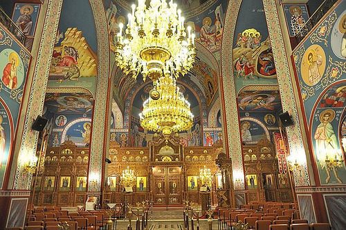 Interior of an Orthodox church.