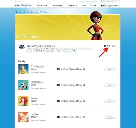 You manage the FP+ selections for a group, but first you have to add them to your account with the Add Guest feature. 