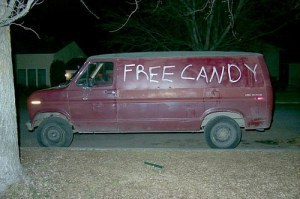 But you only get the free candy if you help him find his lost puppy...