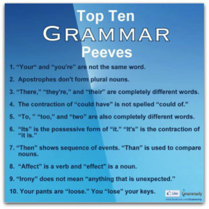 Grammar Pet Peeves