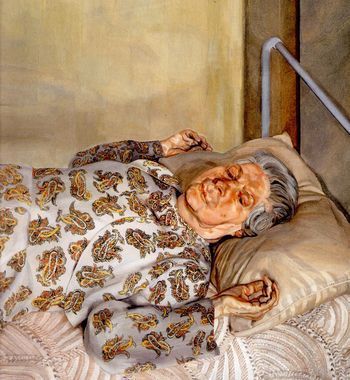 Freud the painter's mother resting 1976