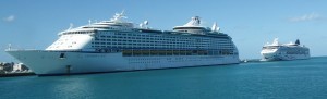 Explorer of the Seas docked at Bermuda with the Norwegian Dawn. Privateer Clause photo