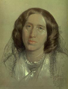 George Eliot. Chalk drawing by Sir Frederick-William Burton