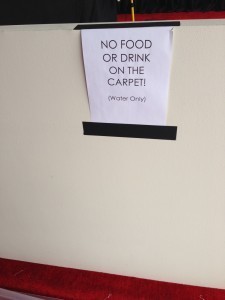 red carpet sign