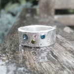 Silver blue ring