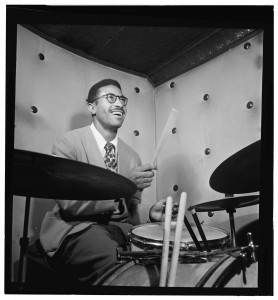 Max Roach performs at the Three Deuces club in New York in 1947. William P. Gottlieb Collection / Music Division.