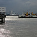 The Woolwich Ferry at dusk