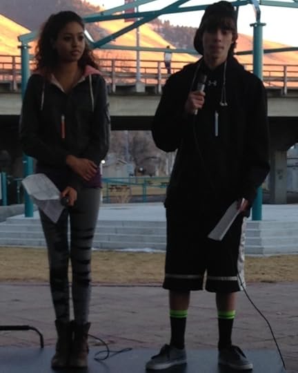Emcees McKayla Hansen and Draven Roe