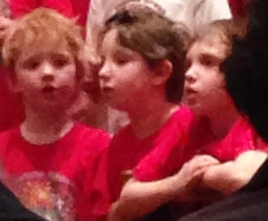 Three young members of the Lewis and Clark Peace Choir