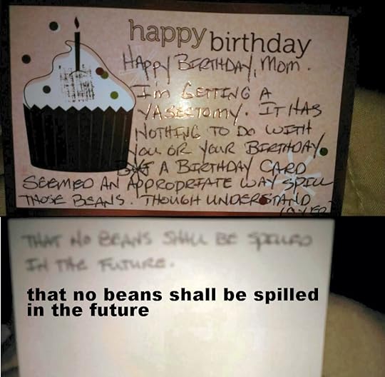 Notice that the card isn’t typed. It’s handwritten. Some old lady actually had to write this.