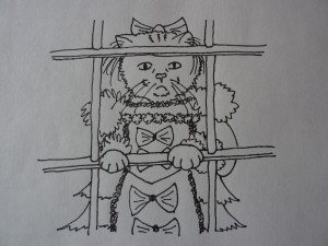 Sasha behind bars 001
